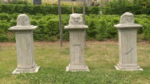 Les chouettes de Laurent le Deunff au Parc de sculptures